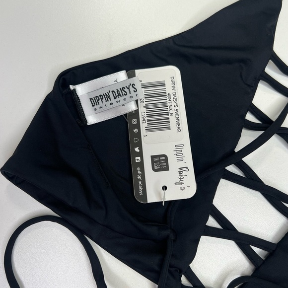 Dippin Daisy’s Topanga Caged Bikini Top in Black New With Tags - Picture 4 of 8